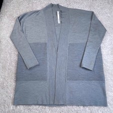 Lululemon Sit In Lotus Merino Wool Cardigan Sweater Blue Womens 10