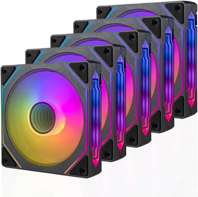 5-Pack Prism Infinity Mirror High Performance Quiet ARBG CPU Reverse Flow Coolin