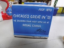 Jim Beam Decanter convention Regal China Pen holder Signed 1979 Chicago