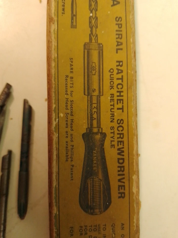 Stanley Yankee 135A Vintage Spiral With 5 Bits Made In Sheffield - Image 4 of 4
