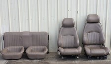1993-2002 Pontiac Firebird Front Rear Tan Leather Seats-power Driver Seat 71k