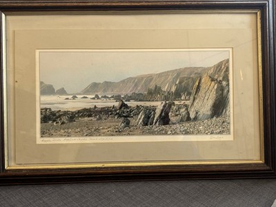 Künstlerisch signiertes Landschaftsfoto Felsenküste in Wales