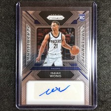 2023-24 Prizm ISAIAH WONG Sensational Signatures Rookie Auto Base #IW (A)