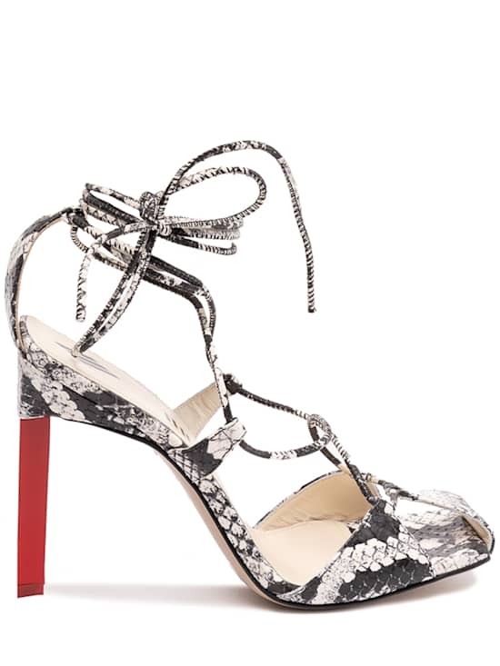 The Attico - Women - High-heeled leather sandals - Beige
