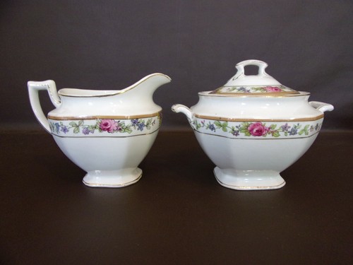Antique J. & G. Meakin Cream & Sugar Set England (Imperfect) - Picture 2 of 9