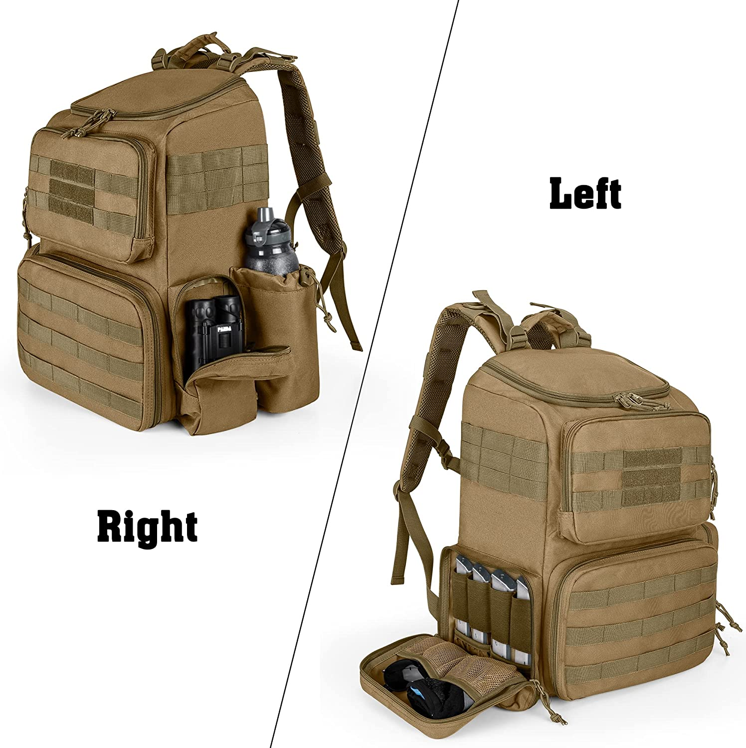 Tactical Shooting Range Backpack Pistol Hand Gun Bag LARGE Firearm Ammo Pouches eBay