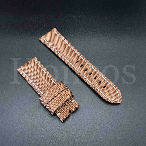 22 - 26 MM Black Leather Canvas Diver Band strap Fits for NVICTA Russian New - Picture 23 of 92