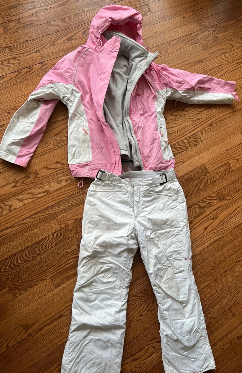 Pink and hotsell white ski jacket