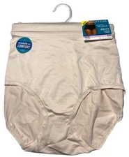 Vanity Fair Brief Women 6 M Sheer Quartz No Pinch No Show Seamless Comfort 13218