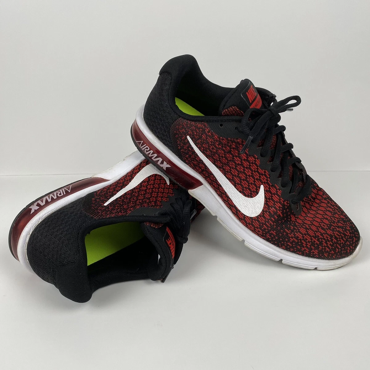 band Buiten gezagvoerder Nike Air Max Sequent 2 Men&#039;s running shoes Size 8 US Red/Black  852461-006 | eBay