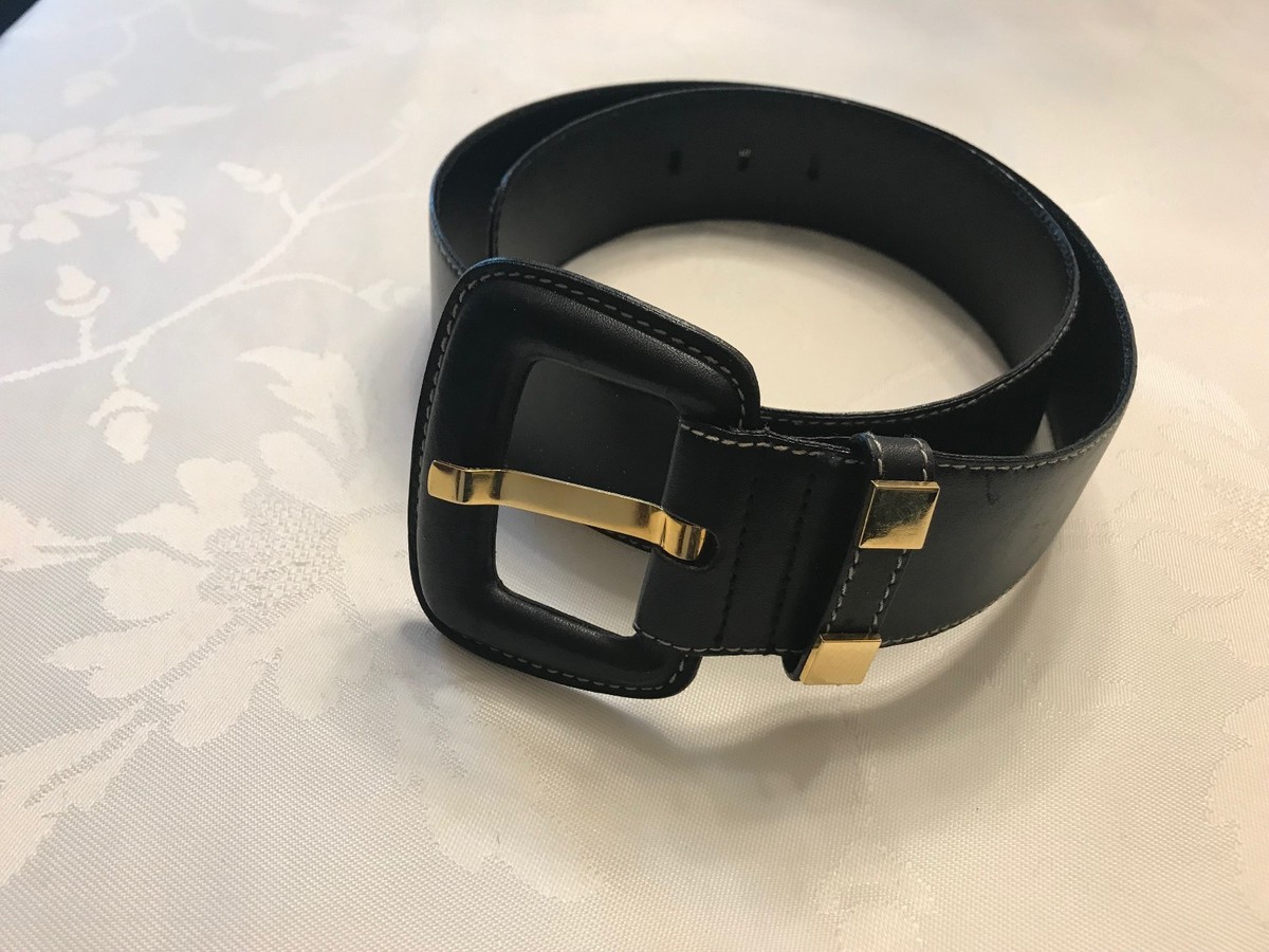 AUTHENTIC ESCADA VIN BLACK LEATHER BELT WITH BUCKLE | eBay display picture 1