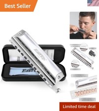 Luxury Chromatic Harmonica with Cleaning Cloth - Ideal Gift for Musicians