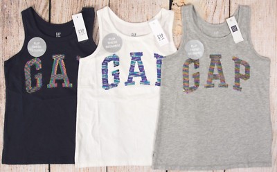 NWT Girls GAP Kids Reversible Sequin Logo Tank Top Choose Color and Size
