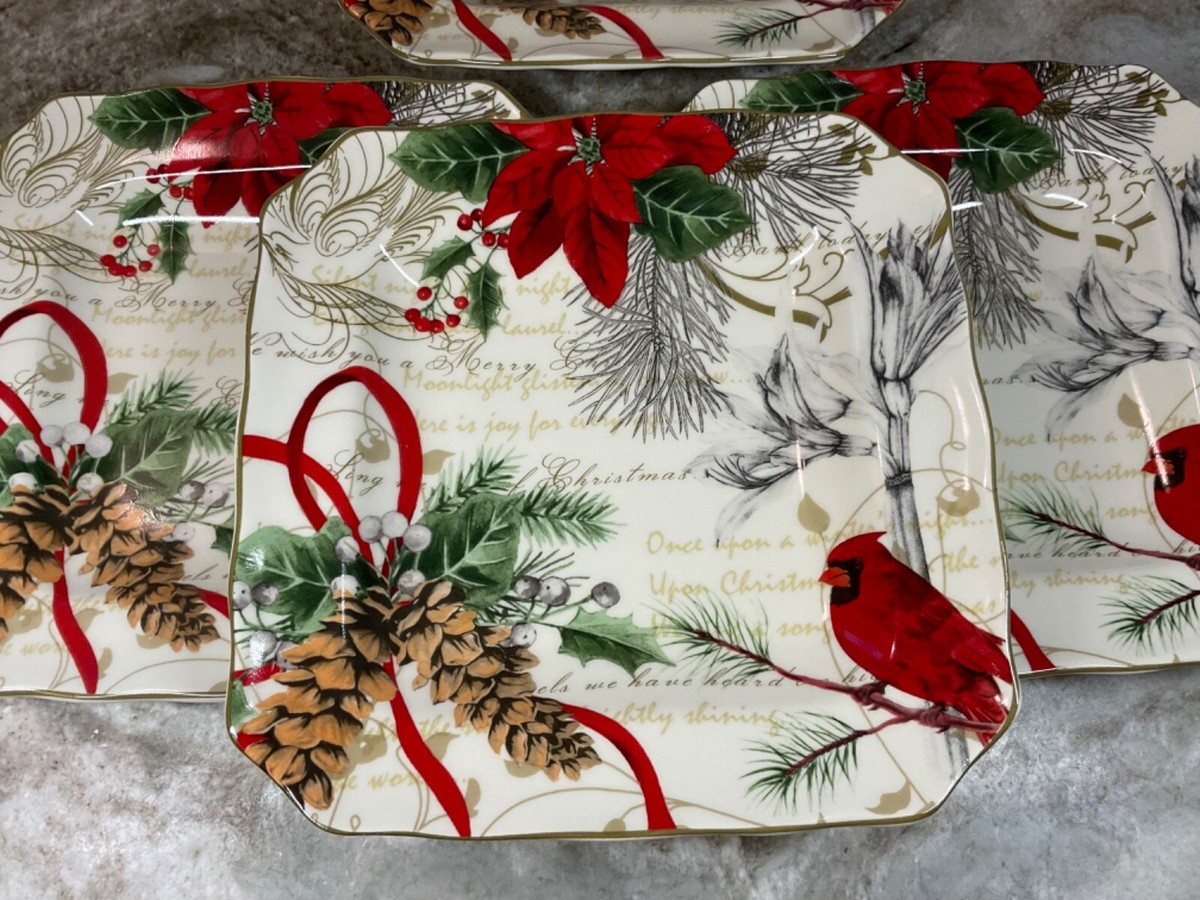 Square Salad HOLIDAY WISHES 222 Set Of Inch