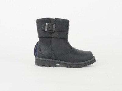 Kleinkinder Timberland Asphalt Trail 8388R schwarz Leder Reißverschluss Mädchen Stiefel