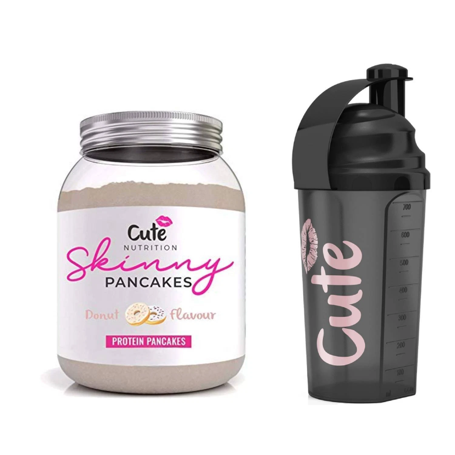 Cute Woman Pancake Mix 500g Diet Protein Slimming Shake and Cute Black Shaker