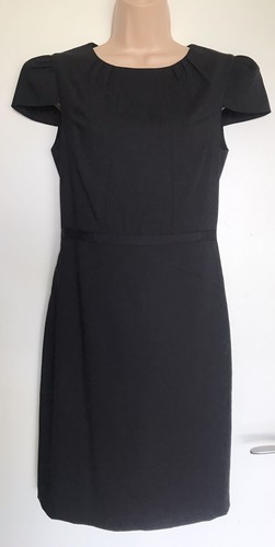 Club Monaco Dress Occasion Work Office Size 2 Black Italian Tropical Wool Uk 8 1 - Picture 6 of 9