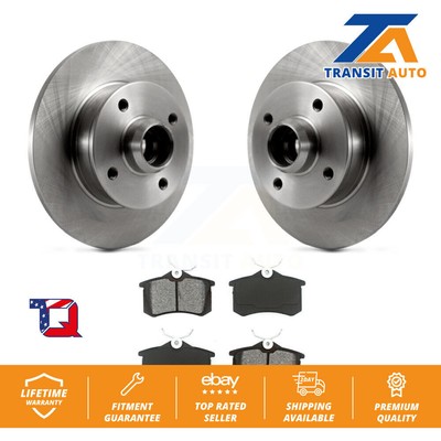 Brake Rotors Semi-Metallic Pad Rear Kit For Volkswagen Golf Jetta Passat Corrado