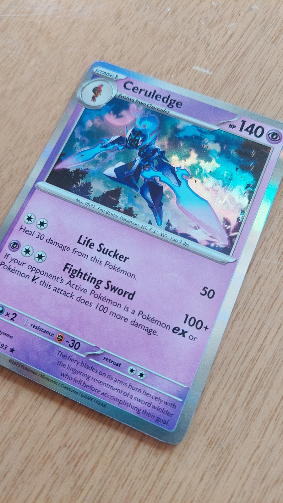 Ceruledge (98/193) Holographic Pokemon card