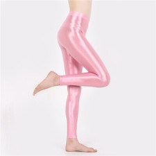 Leggings Nylon Donna Calze Raso Lucido Opaco Sport Lucido Elasticizzato Pantaloni
