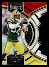 2023 Panini Select #118 Carrington Valentine Red/Yellow Die Cut