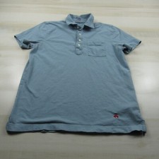 Brooks Brothers Polo Shirt Mens Medium Blue Slim Fit Smooth Cotton Casual