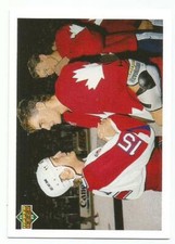 BRETT HULL ERIC LINDROS 1991-92 UPPER DECK CANADA CUP CARD NM-MT+ CONDITION