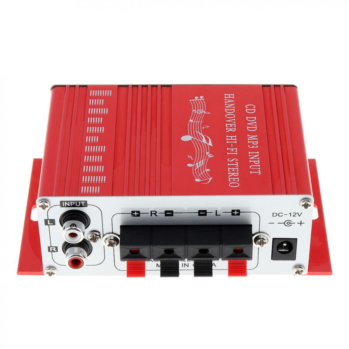 12V 2CH HiFi Mini Car Amplifier Motorcycle Home Auto Stereo Audio