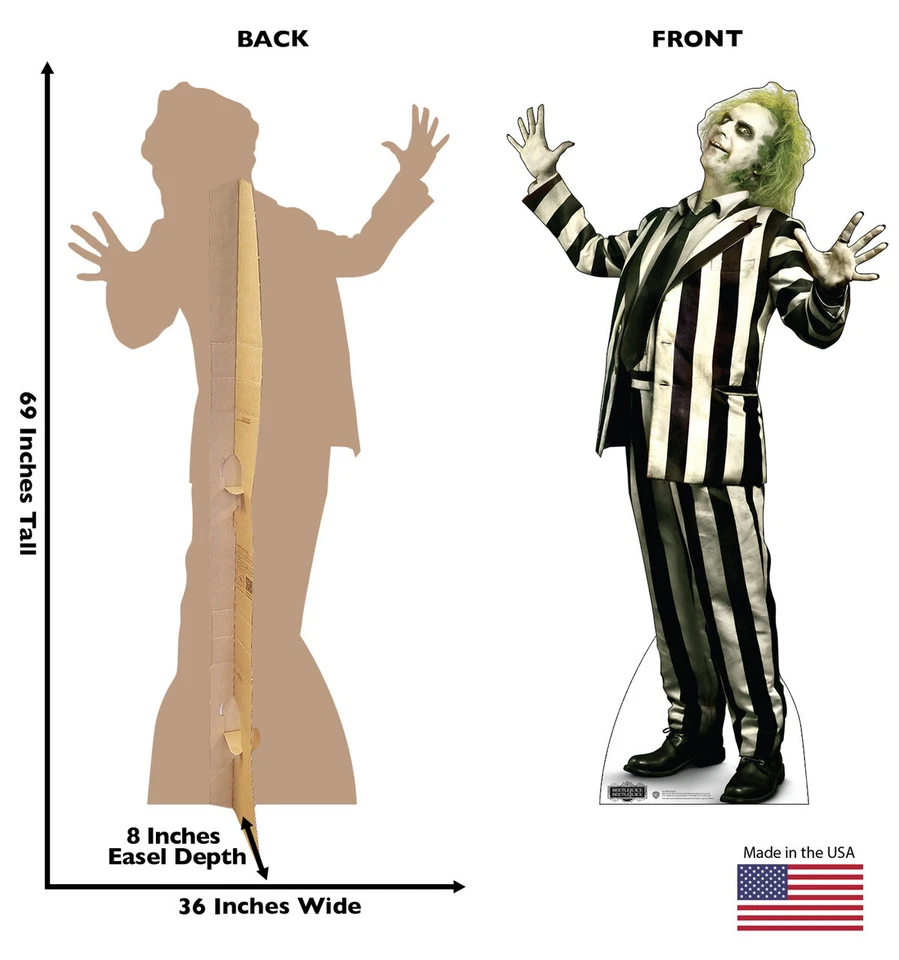 Beetlejuice Cardboard Cutout Cardboard  Lifesize  Cutout Standee It's Showtime - Image 2 of 4