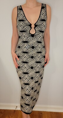 NWT House of Harlow 1960 Black & White Midi Dress Luxe Essentials Sz S |  eBay