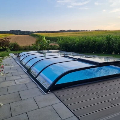 Gfk Schwimmbecken Überdachung 6a Poolhalle,Pool Abdeckung 640x395x50 NEU - Bild 1 von 4
