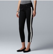 Simply Vera Vera Wang VW5614 Denim Tuxedo Skimmer Pant Medium