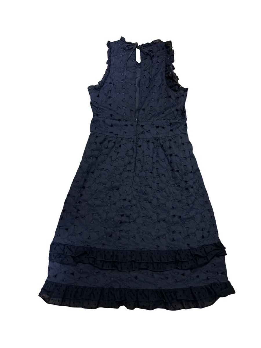 J. Crew Womens Fit And Flare Dress Navy Blue Size 4 | eBay