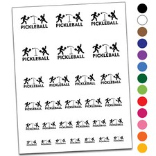 Pickleball Players Volley Sport Temporary Tattoo Water Resistant Set