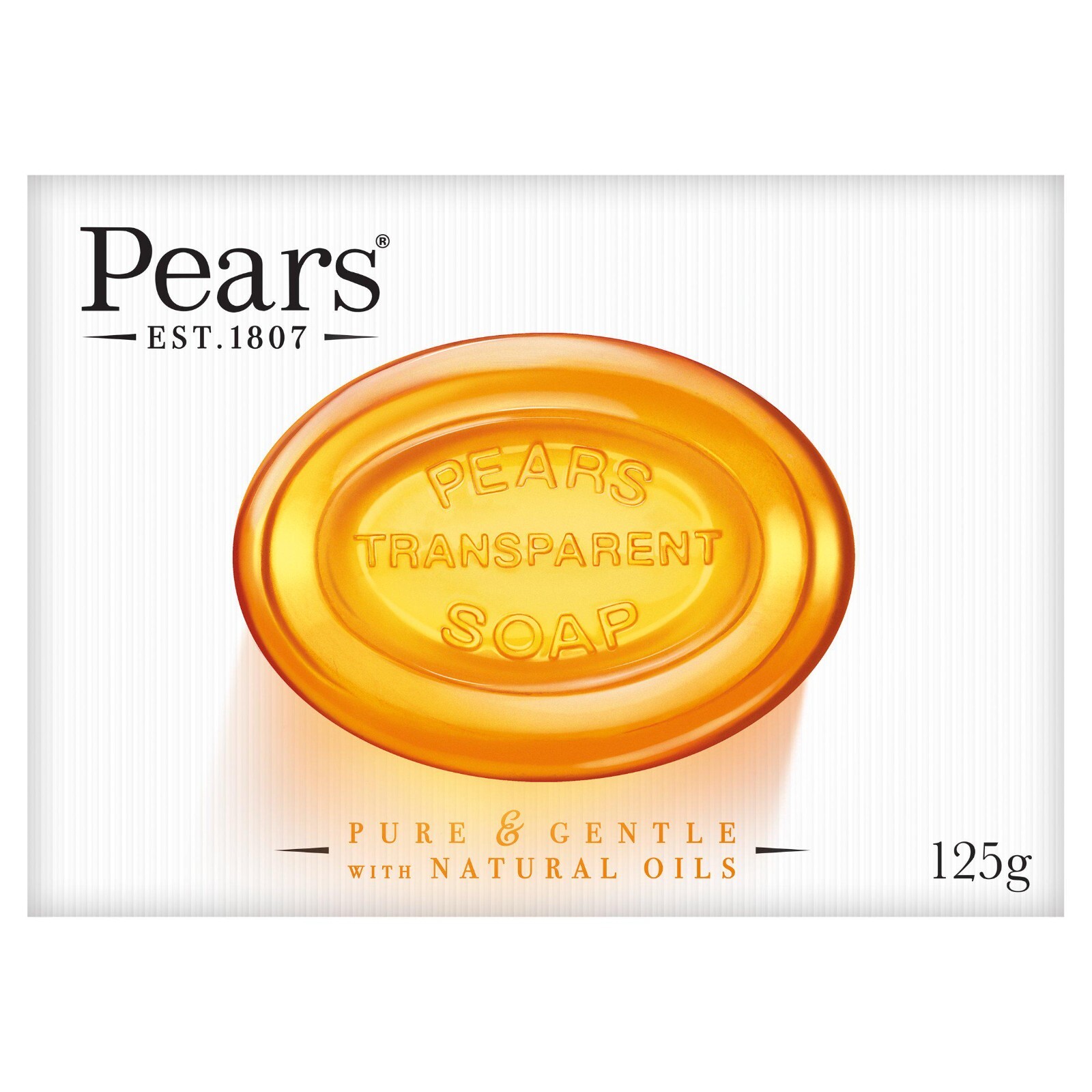 Pears Transparent Amber Soap with Natural Oils 125g Box