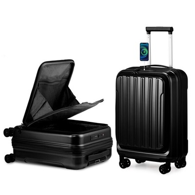Expandable Carry on Luggage 22 ×14 × 9 Airline Approved with USB Port, TSA Lock