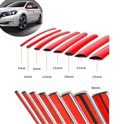 3/5M Auto Zierleiste Selbstklebend PVC Karosserie Tür Stoßstange Anti-Kratzer DIY - Bild 3 von 13