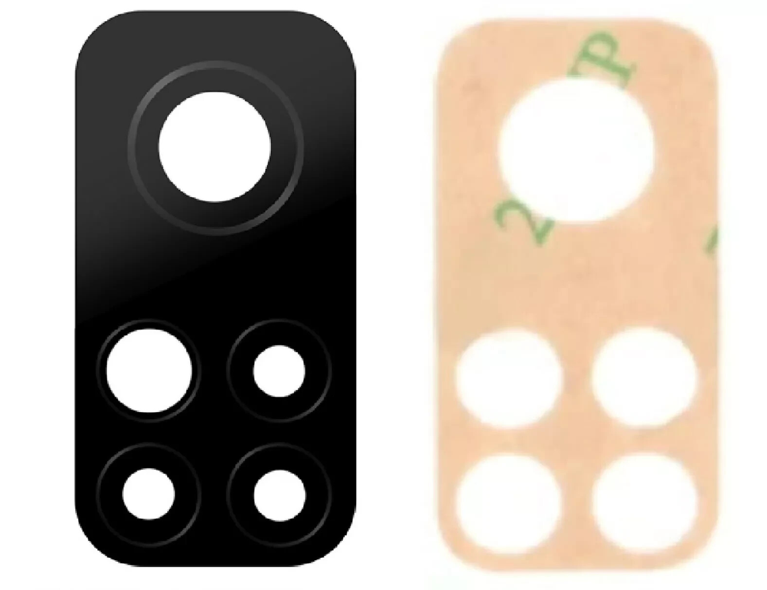 For Xiaomi Mi 10T Camera Lens Glass Replacement Back Camera Lens with Adhesive