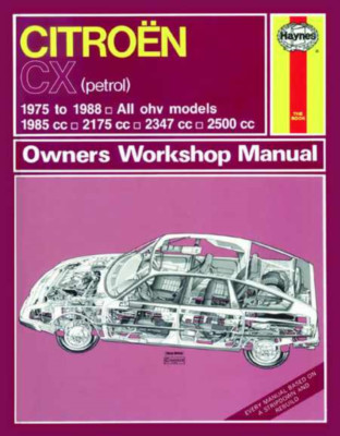 Citroen CX Haynes Werkstatthandbuch 1975-1988 Service Reparatur Benzin
