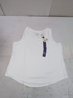 MM Ladies Moisture Wicking UPF 50+  4-Way Stretch Active White Sz 2XL AM5