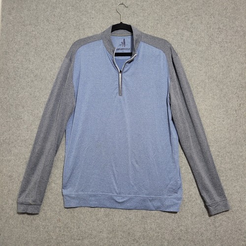 Johnnie O 1/4 Zip Prep Formance Pullover Herren mittelblau grau Stretch sportlich