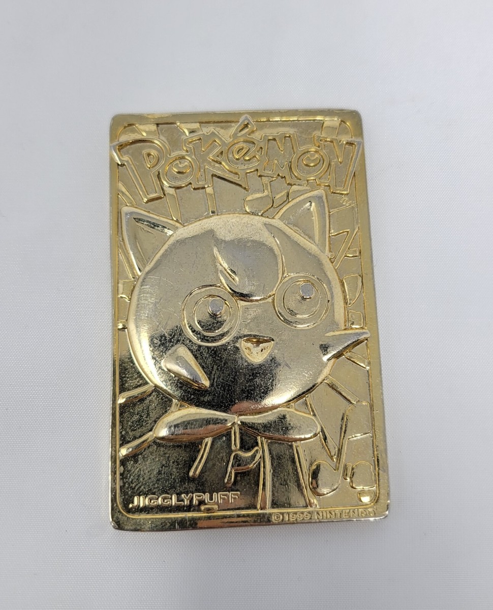 1999 Pokemon Jiggly Puff Gold Plated Metal Bar Card By: Nintendo 1999 Pokemon Jiggly Puff Gold Plated Metal Bar Card By: Nintendo