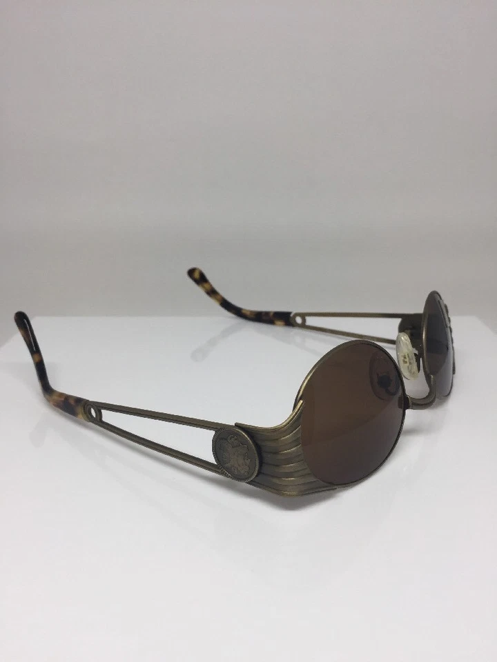 Nuevas gafas de sol Fendi vintage Steampunk Mod. FS 142 Bronce Antiguo Hecho en Italia Foto 4 de 4