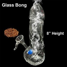 Pipas de vidrio para pene masculino de 8" jarrón de vidrio bong pipas de agua para fumar cachimbas
