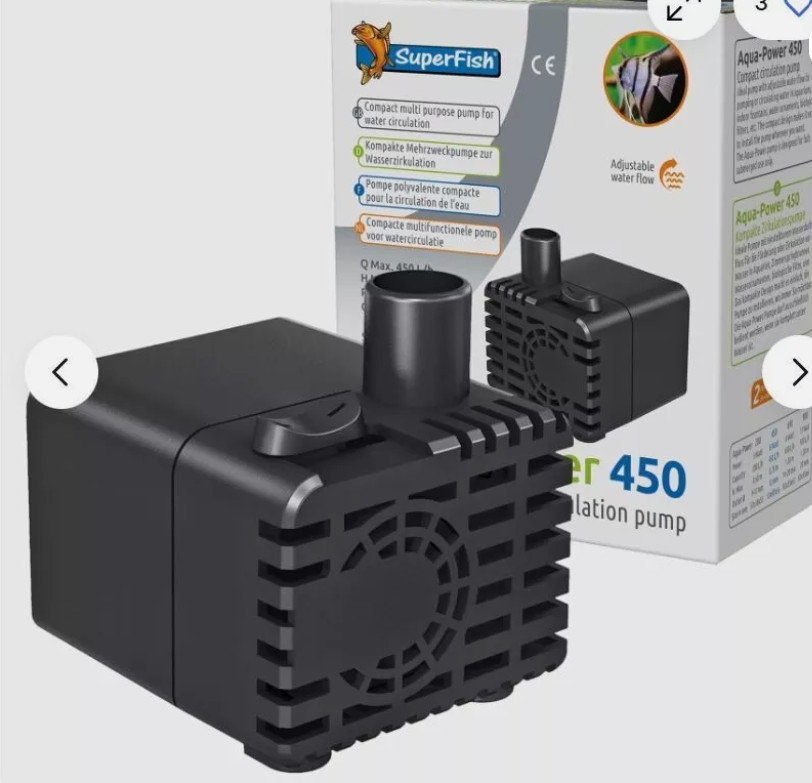 SUPERFISH AQUA-POWER 450 AQUARIUM WATER PUMP FLOW SUBMERSIBLE FEATURE FOUNTAIN D