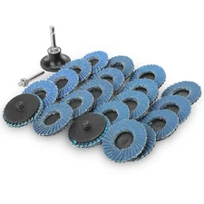 20 x 2inch Zirconia Flap Disc Roll Lock Sanding Grinding Wheel 40 60 80 120 Grit