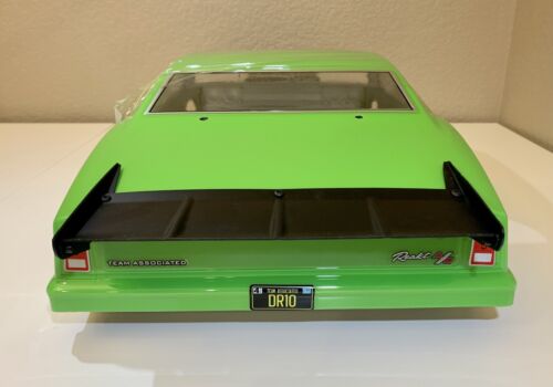 Team Associated DR10 Drag Race Body Factory Painted Green Matte Black hood - Picture 5 of 6