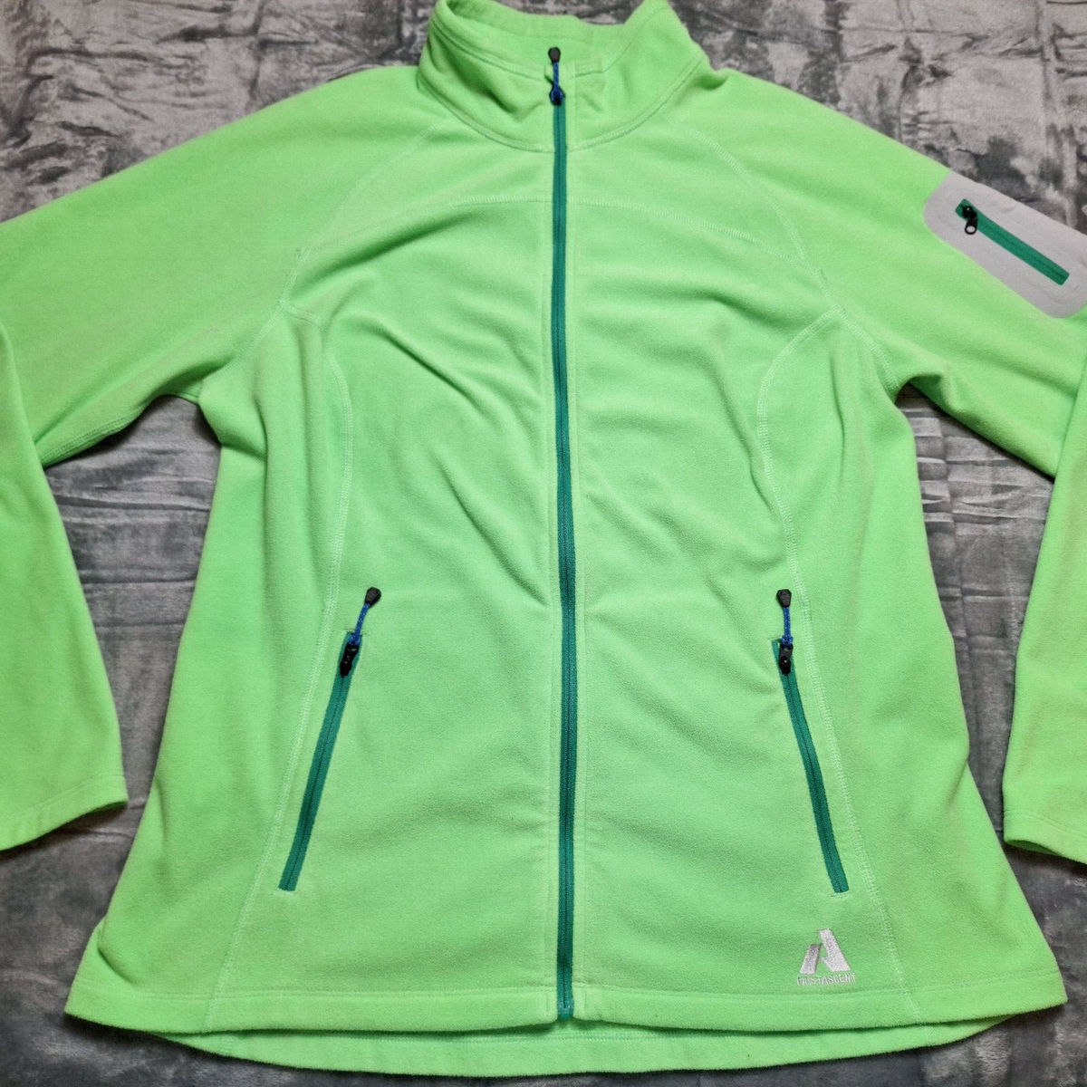 【A】  ジップアップジャケット EDDIE BAUER FirstAscent 1/4 Zip Pullover Womens Sz L Green Full