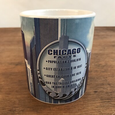 Chicago The Windy City Facts Souvenir Coffee Cup Mug C13