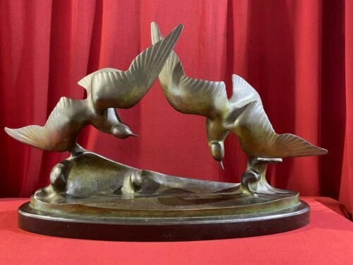 Sculpture du XXe siècle et contemporaines animaux sur socle en bronze